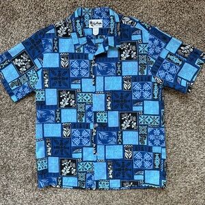 Hawaiian Shirt HOWIE Floral Made In Hawaii Mens Size Large